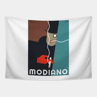 Modiano, Man with Monocle - Vintage Art Deco Advertising Poster Design Tapestry