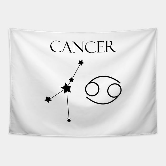 Cancer Zodiac Horoscope Constellation Sign Tapestry by MikaelSh