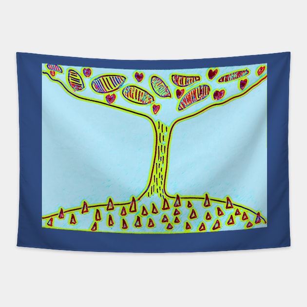 Four Seasons Pt1 - Tree of Sprung Love Tapestry by Tovers