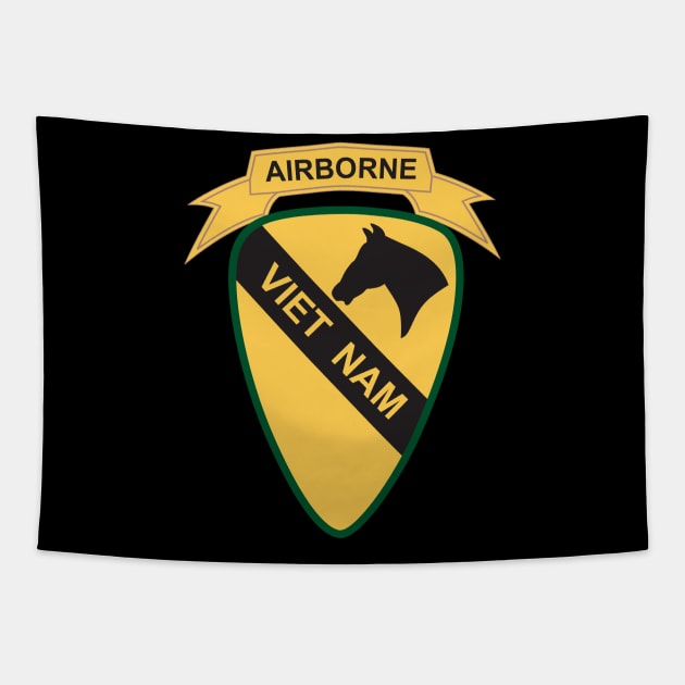 1st Cavalry Division SSI w Airborne Tab wo Txt X 300 Tapestry by twix123844