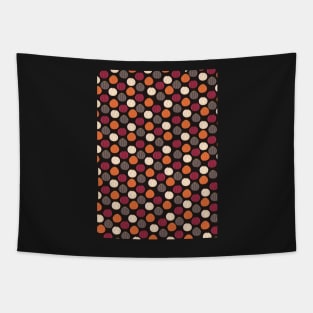 Sea urchins in red, brown , white and orange Tapestry