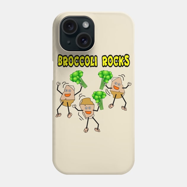 Broccoli Rocks Phone Case by Barthol Graphics