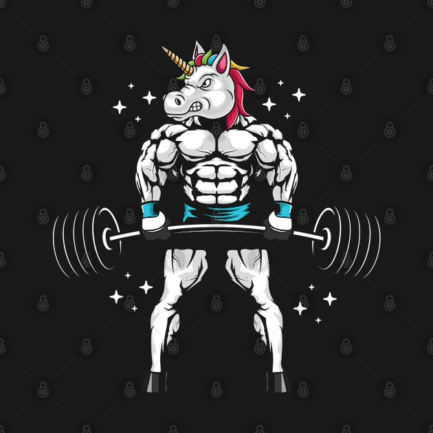 Weightlifting Unicorn Deadlift Fitness Gym Workout by TeeTeeUp