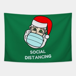 Santa Claus with a face mask - "Social distancing" Tapestry