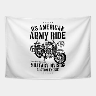 US Army Motorbike Tapestry