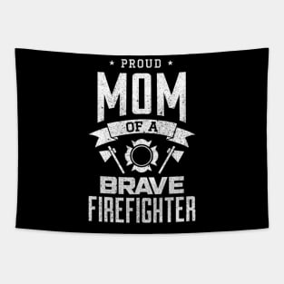 Proud Mom T Shirt Firefighter TShirt Gift for Mom Tapestry