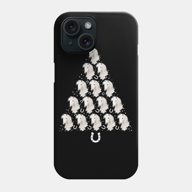 White Horses Christmas Tree Phone Case by KsuAnn