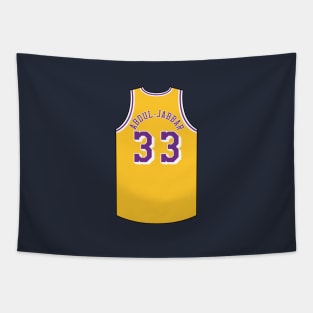 Kareem Abdul Jabbar Los Angeles Jersey Qiangy Tapestry