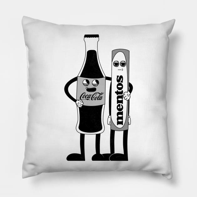 Coca Cola and Mentos. Pillow by AnnVas