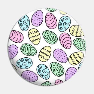 Cute Pastel Easter Eggs Holiday Doodle Design, made by EndlessEmporium Pin