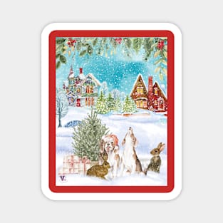 Snowing Christmas Magnet