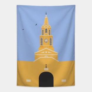 Clock Tower, Cartagena, Colombia Tapestry