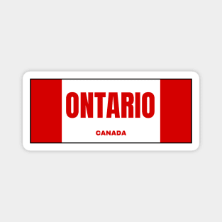 Ontario in Canadian Flag Colors Magnet