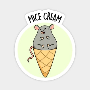 Mice Cream Funny Animal Pun Magnet