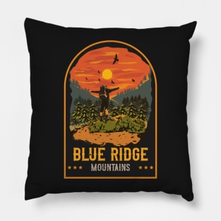 Hiking Blue Ridge Mountains Pillow