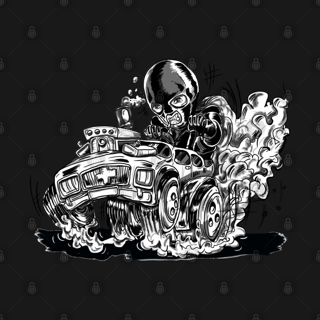 Ski Mask wearing Hot Rod Driving Riot by silentrob668