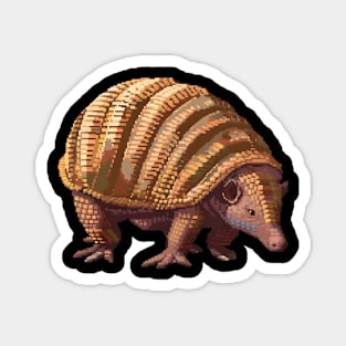 Pixelated Armadillo Artistry Magnet