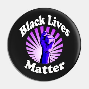 Blue Fist Black Lives Matter BLM Pin