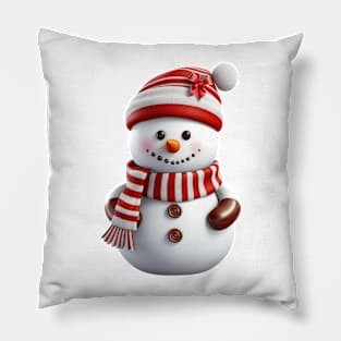 3D Snowman #5 Pillow