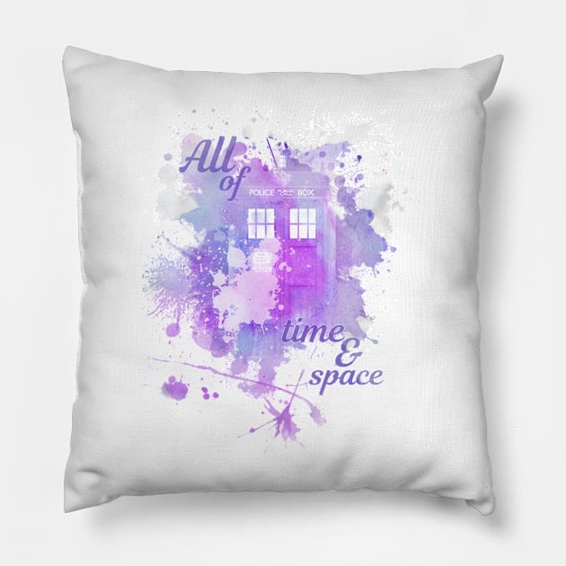 All of Time & Space Pillow by fanartdesigns