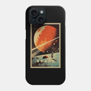 Space Vintage Travel Poster Phone Case