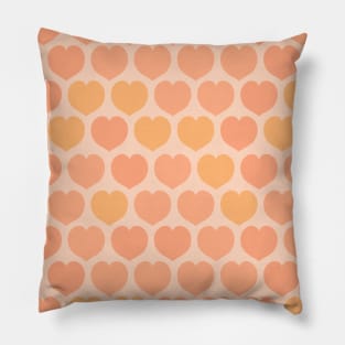 peach hearts Pillow