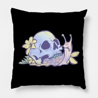 Pastel Goth Kawaii Eboy Egirl Emo Cute Skull Snail Grunge Pillow