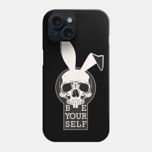 Be yourself bunny ears skull. Phone Case