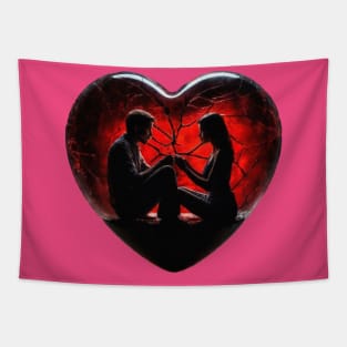 Valentine's Day Lovers Heart Tapestry