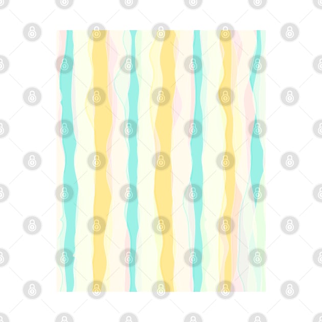 Wavy stripes in delicate colors, decorative vertical bands in joyful palette by KINKDesign