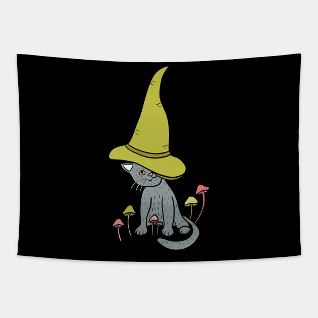 Kitten Witch Tapestry by Alissa Carin