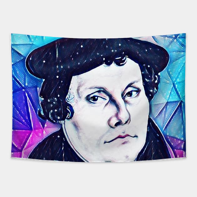 Martin Luther Snowy Portrait | Martin Luther Artwork 13 Tapestry by JustLit