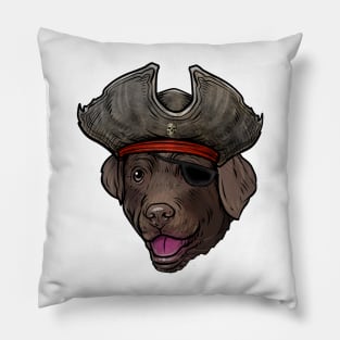 Chocolate Labrador Retriever Pirate Pillow