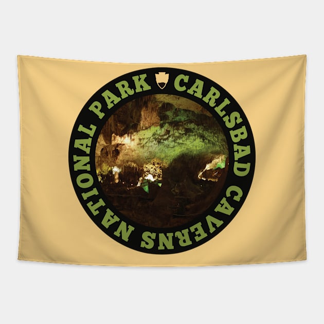 Carlsbad Caverns National Park circle Tapestry by nylebuss