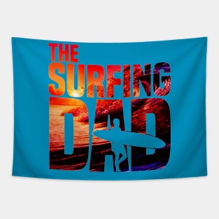 Mens Surfing Dad - Surfer Beach Fathers Day Gift Tapestry