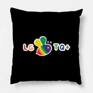 LGBTQ+ Rainbow Bee Pillow