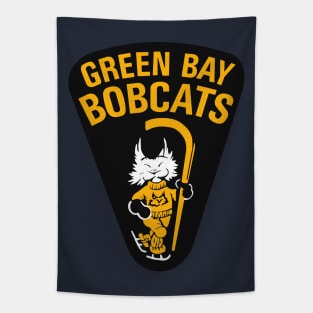 Classic Green Bay Bobcats Hockey Tapestry