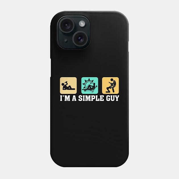 I'M A SIMPLE GUY MECHANIC Phone Case by Tee-hub