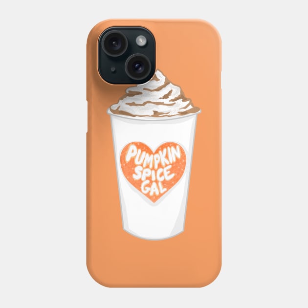 Pumpkin Spice Latte Phone Case by RoserinArt