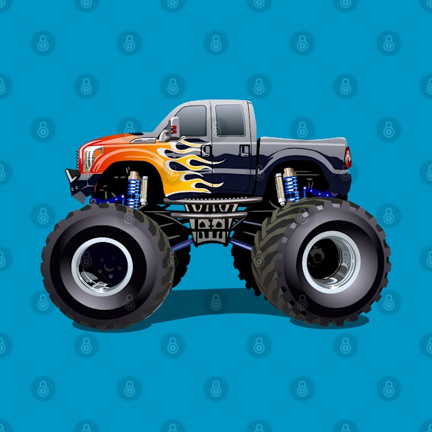 Cartoon monster truck by Mechanik