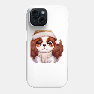 Cute Cavalier King Charles Spaniel Drawing Phone Case