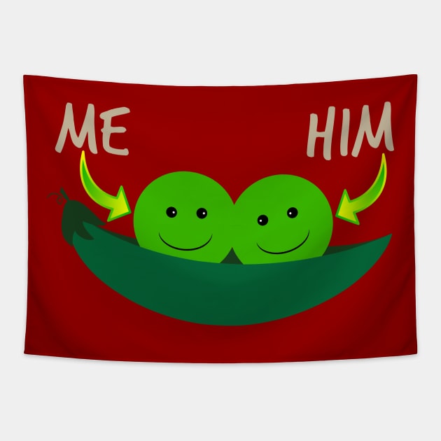 Two Peas In A Pod (Me And Him) Tapestry by Mindseye222