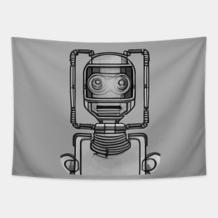 Portrait Of A Robot 2 Cyberpunk Artwork Tapestry