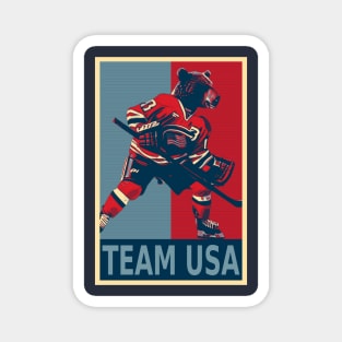 Team USA Grizzly Bear Ice Hockey Magnet