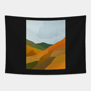 Abstract landscape, Retro, Mid century art Tapestry