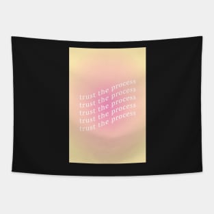 Trust the Process Pink and Yellow Aura Tapestry