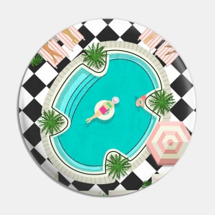 Black and Pink Pool Pin