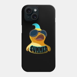 Rubber Duck pool party float ready for summer time races Phone Case