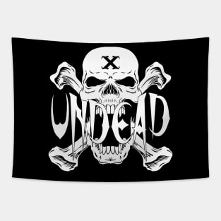 X Undead Jolly Roger Tapestry