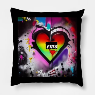 Emo Heart Pillow